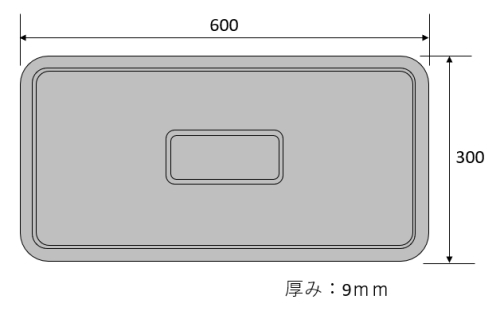 超吸水マット　comodo　寸法図